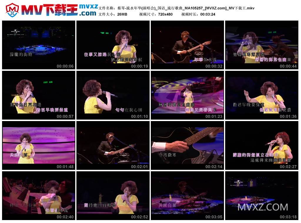 蔡琴-流水年华(演唱会)_国语_流行歌曲_MA105257